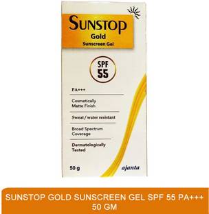 SUNSTOP Sunscreen - SPF 50 PA+++ GOLD SUNSCREEN GEL SPF 55 PA+++ - gel based sunscreen 50g