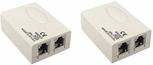 LipiWorld  TV-out Cable ADSL VDSL APDT Splitter for Landline Telephone and Broadband Modem Box Internet Phone Filter Splitter (2 PCS)