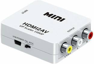 ULTRABYTES  TV-out Cable HDMI to AV Converter, 1080P HD Video Converter, HDMI to 3RCA CVBS Converter