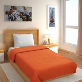 Saksham Solid Single Fleece Blanket for  AC Room
