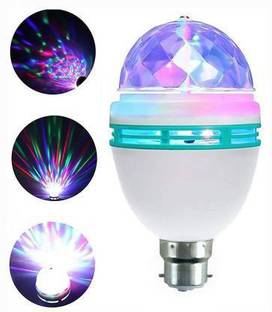 Rbcraft DJ 360 degree rotating led stage light crystal bulb magic disco light,led lamp for party/home/Diwali decoration/dance party ( Set of 1) Disco Ball Set