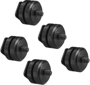 Digiom 1/4 Camera Hot Shoe Tripod Screw Adapter Flash Shoe Adapter (5 Pieces) Flash Shoe Adapter