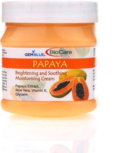 GemblueBiocare Papaya Body and Face Brightening and Soothing Moisturising Cream With Aloe Vera, Vitamin E and Glycerin