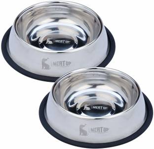 Hanu Dog Feeding Bowl Round Stainless Steel Pet Bowl