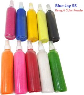 Blue jay Pack of 10 Rangoli Powder