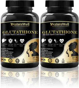 Naturewell Glutathione Skin Lightening with Vitamin E & C (Pack Of 2) (Natural)