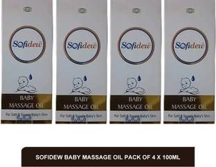 Sofidew BABY MASSAGE OIL - best baby oil for newborn(pack of 4)100ml