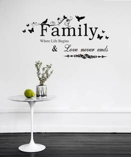 JNM ENTERPRISES 58 cm family wall sticker (pvc vinyl covering area 58cm X 40cm ) Self Adhesive Sticker