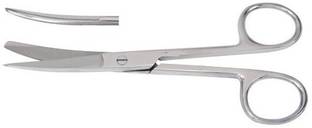 ALPHA SURGICAL DRESSING SCISSOR CURVED 8'' / SHARP & BLUNT / STAINLESS STEEL Curved And Angled Dissecting Scissors