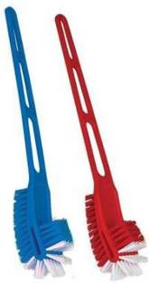 Alina Double Sided Toilet Brush Combo ( pack of 2 ) Multicolor