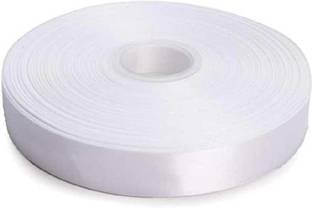 World Wide Villa 1 WHITE SATIN RIBBON ROLL18MTR LENGTH (HALF INCH SIZE)