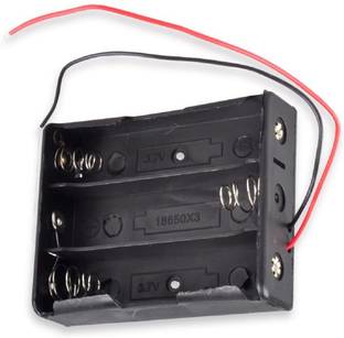 Diycart 18650 Button Top Triple Battery holder with Wire Leads for lithium battery(3X 18650 In Series 12.6v) Electronic Components Electronic Hobby Kit