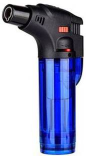 Gabbar BBQ Jet Lighter Blue Color|Gas Lock System And Adjustable Flame Lock With Lighter Stand Outdoor BBQ Welding Red Torch Turbo Jet Flame 1300 Times Spray Cigarette Pocket Size Lighter Pocket Lighter