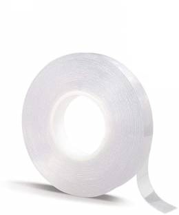 ZURU BUNCH Double Sided Self Adhesive, High Bonding, High Performance Grip 1 Meter Multi-Functional Sticky Strips Tape, Transparent 1 m Double-sided Tape