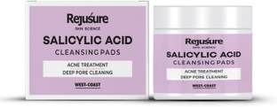 Rejusure Salicylic acid Cleansing Pads For Acne Control |Oily Skin| Makeup Remover