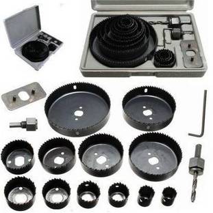 Qualigen 16 Pcs Carbon Steel Hole Saw Cutting Tools (19-127mm) 16 Pcs Carbon Steel Hole Saw Cutting Tools (19-127mm) Rotary Bit Set (16 Bits) Rotary Bit Set