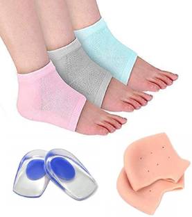 RUDRESHWAR Silicone Gel Heel Pad Socks, Gel Protector Insole Cups, Moisturizing Gel Socks Insole