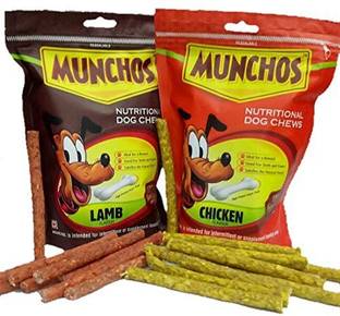 Munchos Dog Chew Sticks Combo Pack Lamb, Chicken Dog Chew