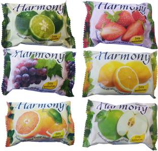Harmony Fruity Soap LIME, LEMON, ORANGE, STRAWBERRY, APPLE, GRAPE Extract