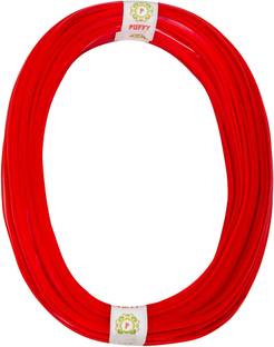 puffy Plastic Broom Wire For Craft Work, Basket, Flower Vases Making,Red - Pack of 1