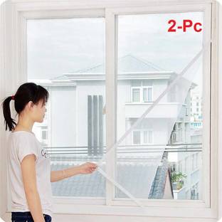 KANAHIYA TRADERS Nylon Adults Washable Mosquito Net Insect Mesh with Velcro Tape 4/5ft(120/150cm) 47/59in(White Color) (2 Packs)Insect Repellent Insect Fly Bug Mesh Screen- Velcro Model Mosquito Net
