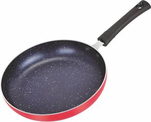 WELLBERG Press Aluminium Non-Stick Frypan,24cm, Induction Base,Red, WBIN-1441 Fry Pan 24 cm diameter 1.5 L capacity
