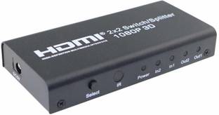Tobo 2X2 HDMI Splitter Switcher 2 in 2 Out HDMI Switch Box Media Streaming Device