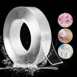 g mall Double Sided NA Nano Double Sided Tape Heavy Duty - Multipurpose Removable Traceless Mounting Adhesive Tape for Walls (Transparent) 3 MTR (Manual)