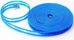 Nyamah sales lothes Washing Line Drying Nylon Rope with Hooks Blue