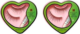 BONJOUR False-Fake Eyelashes With Glue Set Natural (Pair of 2)