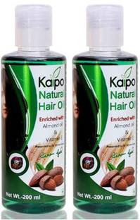 KAIPO Natural Hair Oil - A Natural, Non Greasy, Non Sticky & Nourishing Hair Oil, Enriched with Almond Oil & Vitamin E (400 ml)  Hair Oil