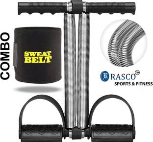 RASCO COMBO SWEAT BELT AND BLACK SILVER DOUBLE TUMMY TRIMMER Fitness Accessory Kit Kit