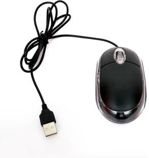 Hs Wired Mouse, Silent Buttons, 1000 DPI Optical Ultra Slim Style Wired Mouse Ambidextrous PC/Mac/Laptop – Black Wired Ambidextrous Optical Mouse