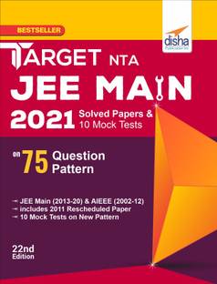 TARGET NTA JEE Main 2021 Solved Papers & 10 Mock Tests on 75 Question Pattern 22nd Edition