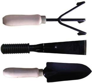 fitweight Wooden Garden tool inch Khurpa With Cultivator and small trowel Garden Tool Kit