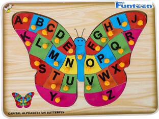 फंटीन Capital Alphabets in Shape of Butterfly
