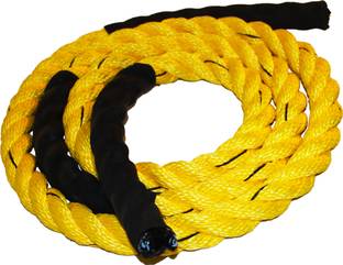 Azuka Fitness Climbing Rope 1 inch 10 ft Yellow