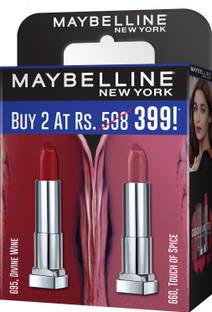 MAYBELLINE NEW YORK Creamy Matte Divine Wine & Touch of Spice (Pack of 2)
