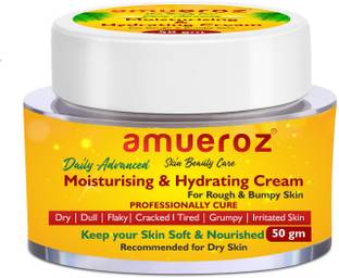Amueroz Moisturising and Hydrating Cream for Rough & Bumpy skin | Face, Neck and Decollete | Skin soft & Nourished | Dry | Dull | Flaky | Cracked