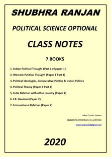 Shubhra Ranjan Political Science Optional Class Notes 2020