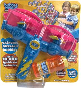 bubble magic Double Light Up Spinning Wand,for Kids 3+ & Above Toy Bubble Maker