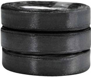 World Wide Villa ROYAL BLACK SATIN RIBBON ROLLS 3