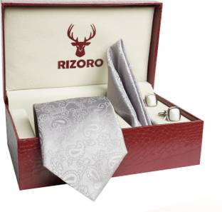RIZORO Satin Cufflink & Tie Pin Set