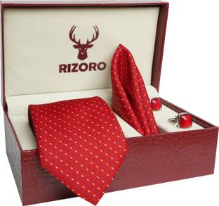 RIZORO Satin Cufflink & Tie Pin Set
