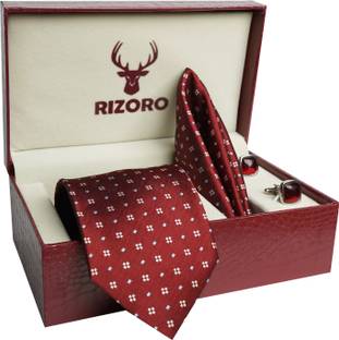 RIZORO Satin Cufflink & Tie Pin Set