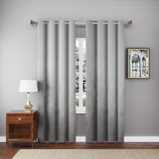 Dashing Fabrics 152.4 cm (5 ft) Velvet Blackout Window Curtain (Pack Of 2)