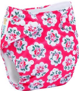 1st Step Size Adjustable Reusable Diaper With Diaper Liner - Flower