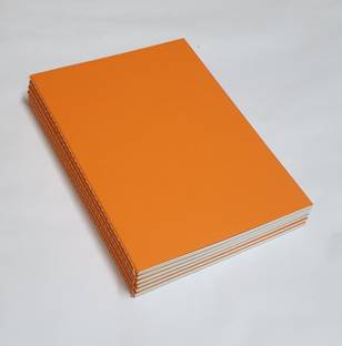 INNAXA A5 Size Ecofriendly Notebook Kraft Orange Soft Cover (210 x 140 mm) -64 Blank Pages A5 Notebook Blank 64 Pages