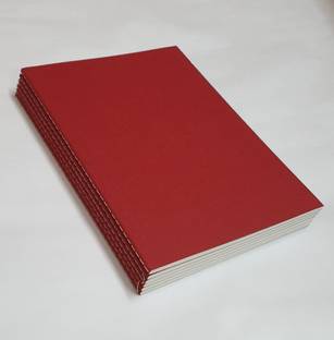 INNAXA A5 Size Ecofriendly Notebook Kraft Red Soft Cover (210 x 140 mm) -64 Blank Pages A5 Notebook Blank 64 Pages