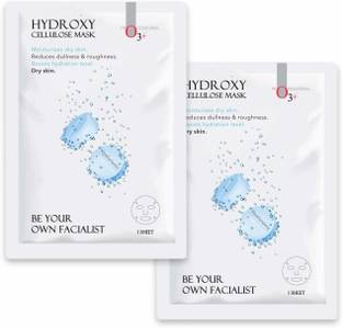 O3+ Facialist Hyaluronic Hydroxy Cellulose Sheet Mask for Moisturizing & Hydrating Dry & Dull Skin